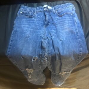 Distressed Blue Women's Jeans-Levi’s shaping high rise skinny-size 12-#508